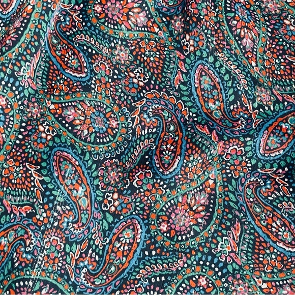 Loft Shimmer Paisley Tiered short Skirt size Large - Picture 8 of 13